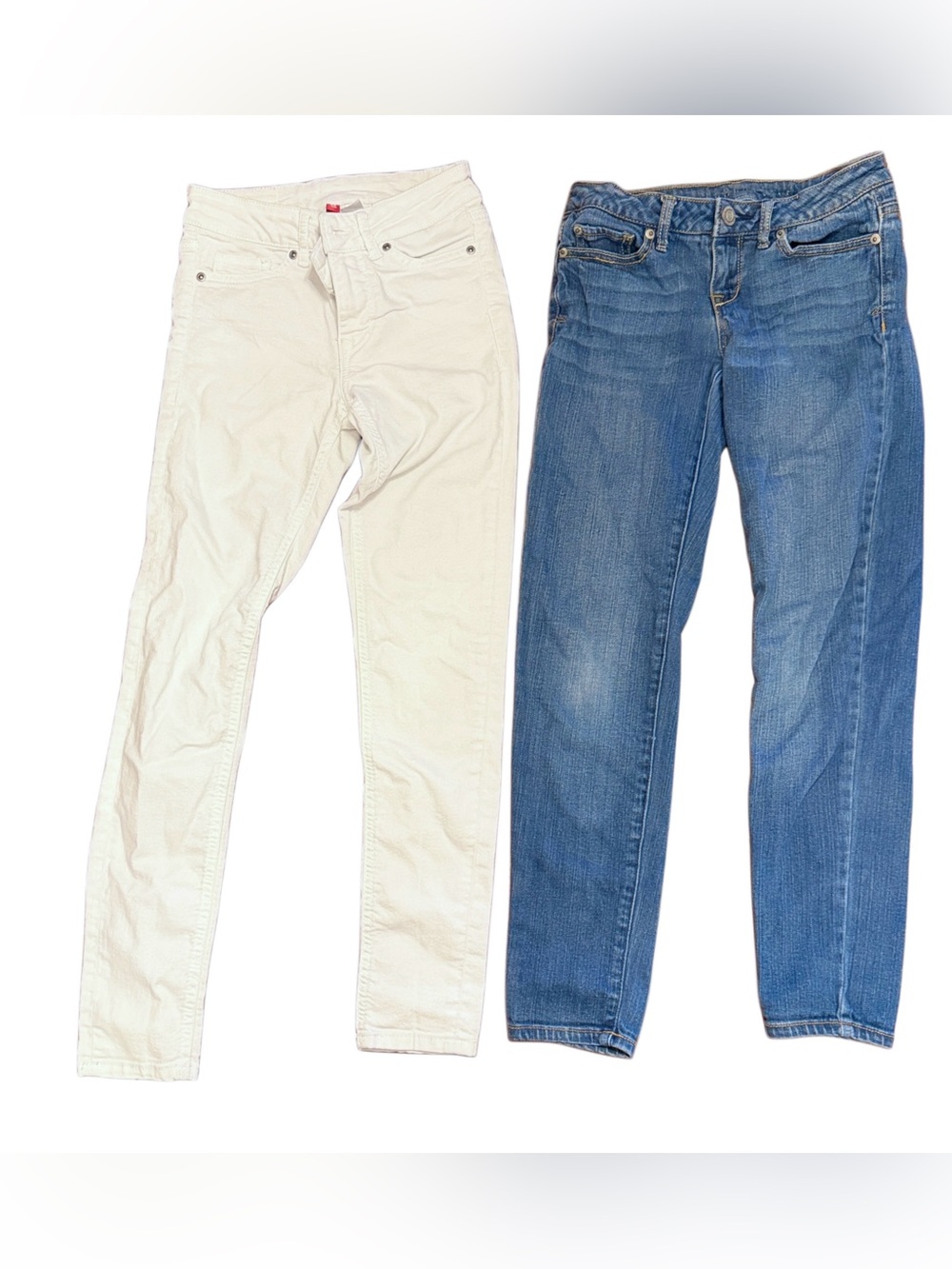 Aeropostale and H&M White and Blue Jeans Duo